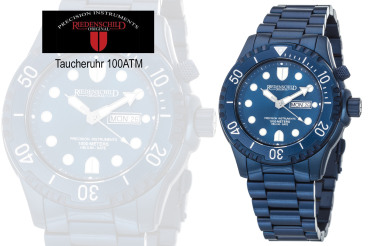 Riedenschild Taucheruhr 100ATM 46mm blau